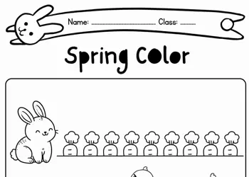 Spring and Easter Coloring Activity Free PDF